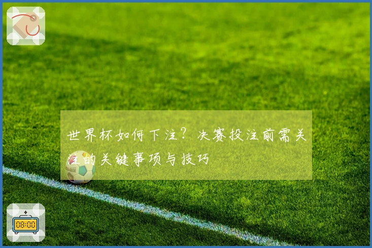 世界杯如何下注？决赛投注前需关注的关键事项与技巧